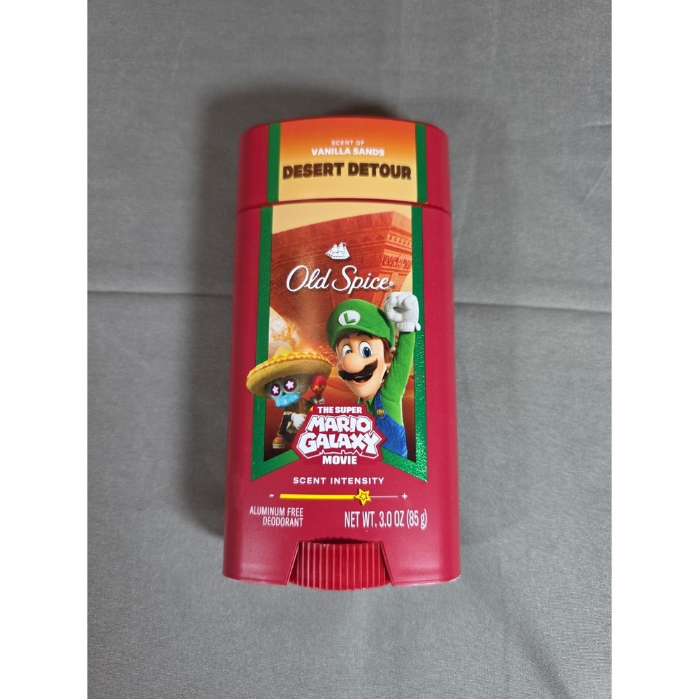 Old Spice Desert Detour Deodorant Super Mario Galaxy Luigi Vanilla Sands 3oz New